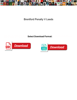 Brentford Penalty V Leeds