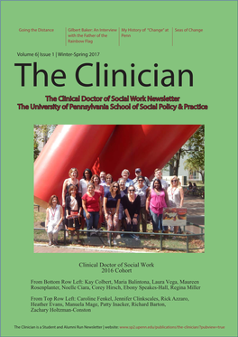 The Clinician Volume 6: Issue 1 (Winter-Spring, 2017) DIRECTOR’S MESSAGE Lina Hartocollis, Phd, LCSW