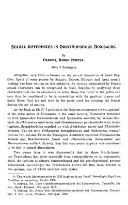 Sexual Differences in Ornithopodous Dinosaurs