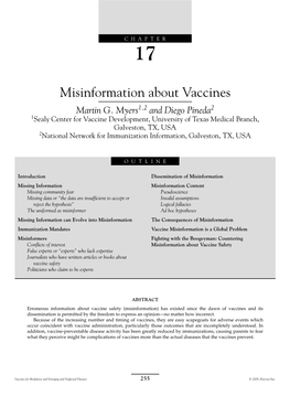 Misinformation About Vaccines Martin G