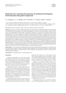 Regional-Scale Vegetation Heterogeneity in Northeastern Patagonia: Environmental and Spatial Components