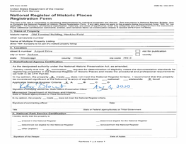 View National Register Nomination Form