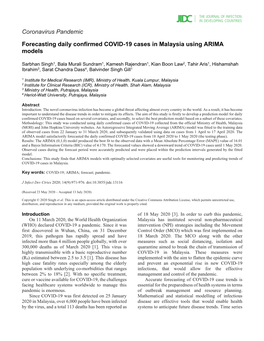 Coronavirus Pandemic Forecasting Daily Confirmed COVID-19 Cases In