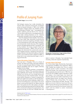 Profile of Junying Yuan Jennifer Viegas, Science Writer