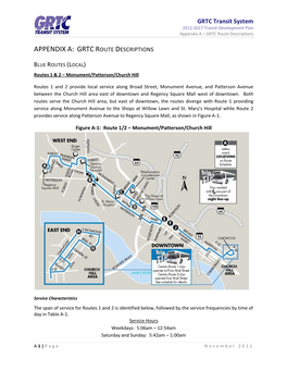 Appendix A: Grtc Route Descriptions
