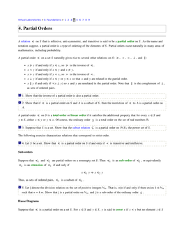 4. Partial Orders