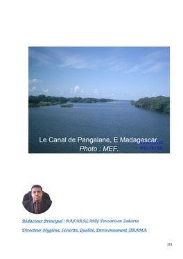 Le Canal De Pangalane, E Madagascar. Photo : MEF