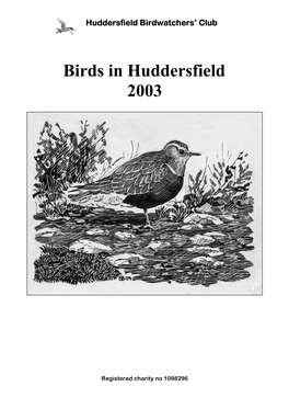 Birds in Huddersfield 2003