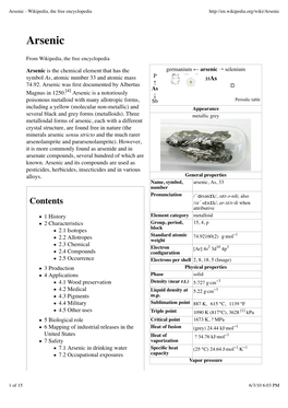 Arsenic - Wikipedia, the Free Encyclopedia