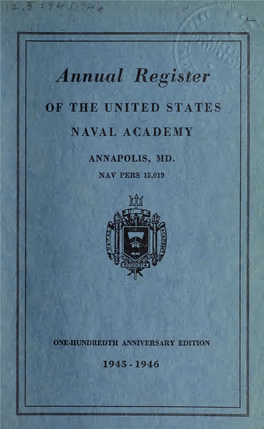 Annual Register of the UNITED STATES NAVAL ACADEMY