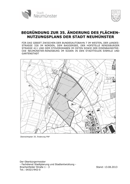 Nutzungsplans Der Stadt Neumünster