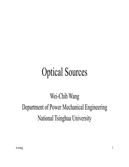 Optical Sources