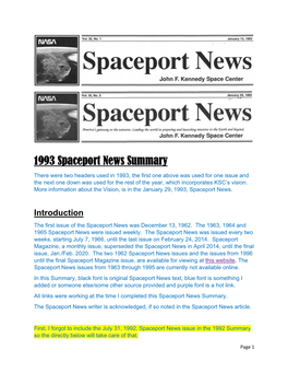 1993 Spaceport News Summary Final