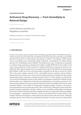 Anticancer Drug Discovery — from Serendipity to Rational Design