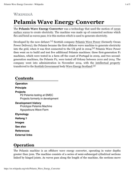 Pelamis Wave Energy Converter - Wikipedia 1 of 5