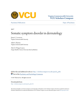 Somatic Symptom Disorder in Dermatology James L