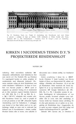 Kirken I Nicodemus Tessin D.Y.S Projekterede Residensslot