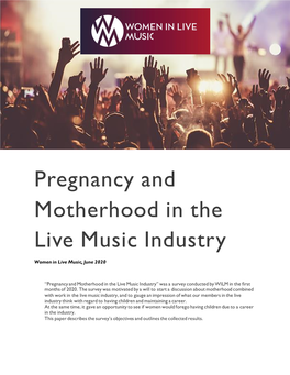 Pregnancy and Motherhood in the Live Music Industry