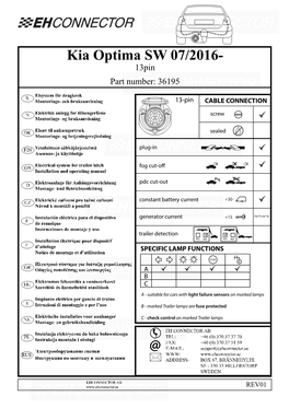 KUNDMONTERINGSANVISNING 36195, A5, Kia Optima