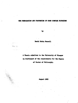 The Fbbpahaiion and Properties of Sous Complex Fluorides