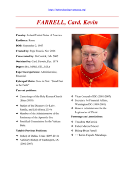 Cardinal Farrell