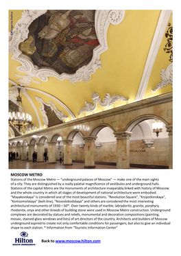 Moscow Metro Map & Informationx