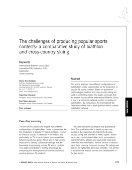 A Comparative Study of Biathlon and Cross-Country Skiing