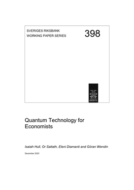 Quantum Technology for Economists