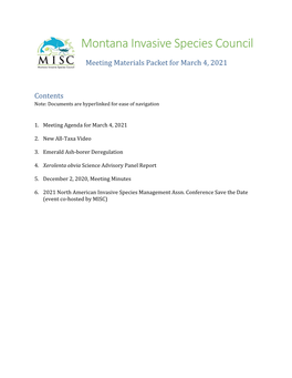 Meeting Materials Packet for March 4, 2021