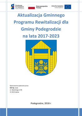 Aktualizacja Gminnego Programu Rewitalizacji Dla Gminy Podegrodzie Na Lata 2017-2023