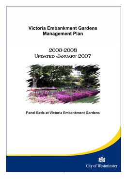 Victoria Embankment Gardens Management Plan 2003-2008