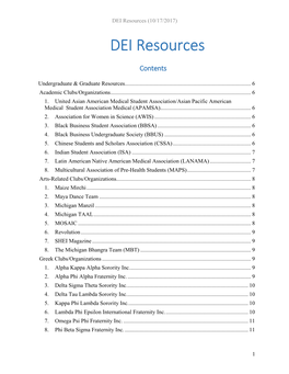 DEI Resources 10/17/2017