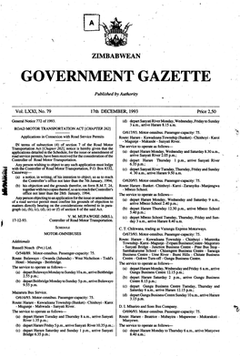 Zimbabwean Government Gazette