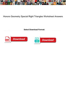 Honors-Geometry-Special-Right-Triangles-Worksheet-Answers.Pdf