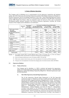 Bangkok Expressway and Metro Public Company Limited Form 56-1