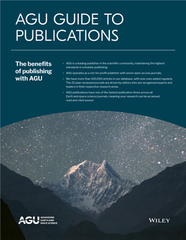 Agu Guide to Publications