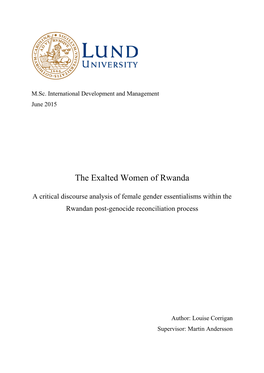 The Exalted Women of Rwanda