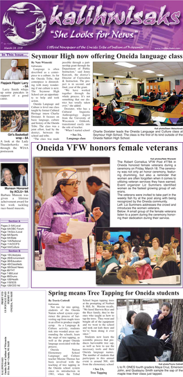 Oneida VFW Honors Female Veterans