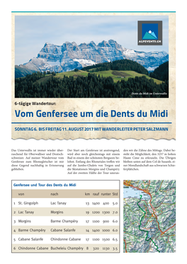 Vom Genfersee Um Die Dents Du Midi