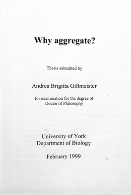 Why Aggregate?