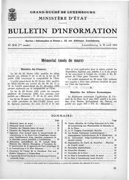 Bulletin D'information