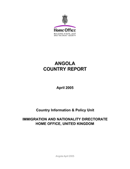 Angola Country Report