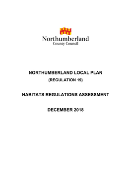 Habitats Regulations Assessment