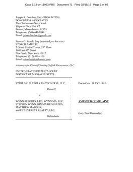 Case 1:18-Cv-11963-PBS Document 71 Filed 02/15/19 Page 1 of 66