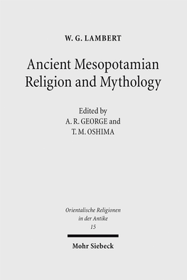 Ancient Mesopotamian Religion and Mythology