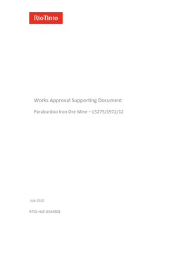 Works Approval Supporting Document