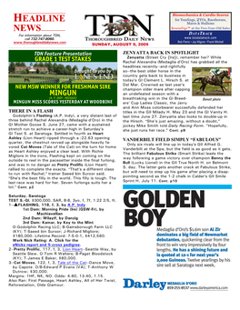 HEADLINE for Yearlings, 2Yos, Racehorses, Mares & Stallions NEWS Breezefigs™ at the Two-Year-Old Sales for Information About TDN, DATATRACK Call 732-747-8060