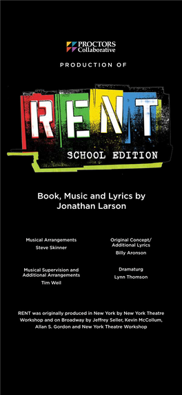 Book, Music and Lyrics by Jonathan Larson