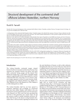 Structural Development of the Continental Shelf Offshore Lofoten–Vesterålen, Northern Norway 19