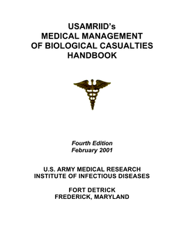 USAMRIID's MEDICAL MANAGEMENT of BIOLOGICAL